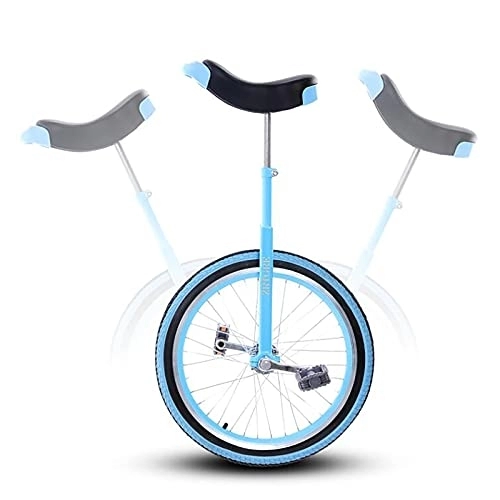 Einräder : ZLI Einrad Großes Einrad 16in 20in Reifen - Stahlrahmen, Einstellbares Outdoor-Balance-Einzelrad für Große Kleinkinder / Männer / Frauen / Teenager (Color : Blue, Size : 16 Inch)