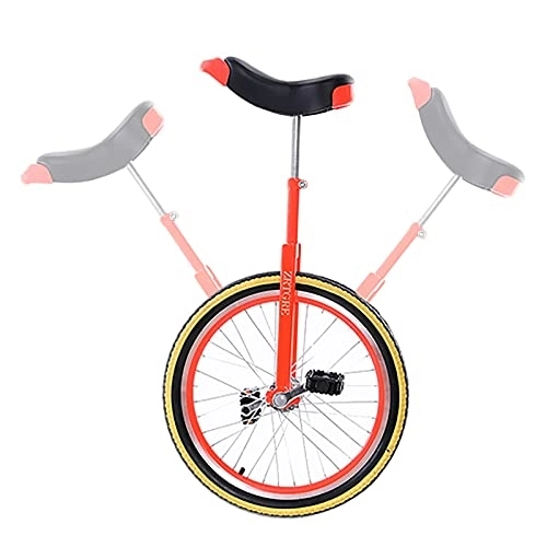 Einräder : ZLI Einrad Großes Einrad 16in 20in Reifen - Stahlrahmen, Einstellbares Outdoor-Balance-Einzelrad für Große Kleinkinder / Männer / Frauen / Teenager (Color : Orange, Size : 16 Inch)