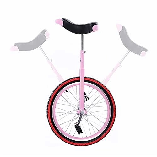 Einräder : ZLI Einrad Großes Einrad 16in 20in Reifen - Stahlrahmen, Einstellbares Outdoor-Balance-Einzelrad für Große Kleinkinder / Männer / Frauen / Teenager (Color : Pink, Size : 20 Inch)