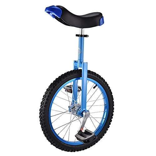 Einräder : ZSH-dlc 18 Zoll Freestyle Einrad Einrad Laufrads, Geeignet for 140-165CM Kinder Und Erwachsene Höhenverstellbar, Bester Geburtstag, 3 Farben (Color : Blue)