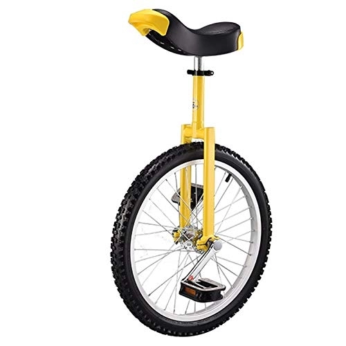 Einräder : ZSH-dlc Freestyle Einrad, 20-Zoll-Single-Wheeled Kind Erwachsener Höhenverstellbar Laufrads Übung, Bester Geburtstag, 5 Farben (Color : Yellow)