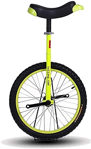 Einräder : ZWH Fahrräder Einrad 14" / 16" / 20"Kid's / Erwachsener Trainer Unicycle, Höhenverstellbare Skidfest Butylbergreifen-Balance-Radfahren-Trainingsradfahrrad (Color : Yellow, Size : 14 Inch Wheel)