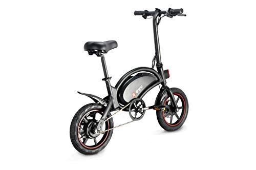 Elektrofahrräder : 14 Zoll Elektrofahrrad Pedelec klappbares E-Bike 36V 10Ah Akku, 250 W Motor E faltbares Citybike für Erwachsene(Schwarz)