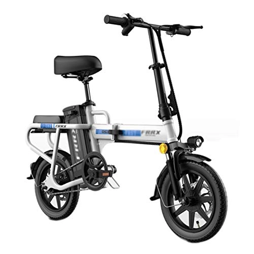 Elektrofahrräder : 14-Zoll-Erwachsener-Falten-Elektrofahrrad, elektrisches Fahrrad mit 350 Wattem Motor, mit High-Definition-Display, leicht zu lagern in einem Wohnwagen, wohnhaft stummes elektrisches Fahrradfahren