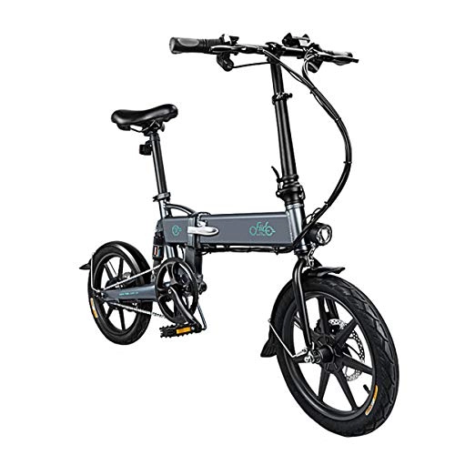 Elektrofahrräder : 1Life Elektrisches Fahrrad stoßdämpfend, zusammenklappbar, mit USB-Handyhalterung, F4MWZ0KR, grau