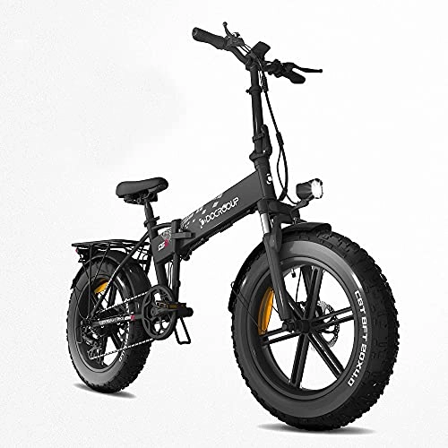 Elektrofahrräder : 20 * 4, 0 Zoll Citybike, Snowbike, Beachbike, faltbares Elektrofahrrad, 750W / 48V integrierter Reifen, mit Cruise-Funktion, Farbe-Schwarz