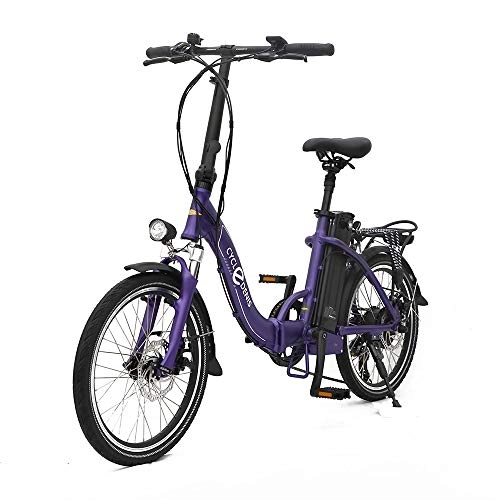Elektrofahrräder : 20" E-Bike mit 10Ah Akku 250W Hinterradmotor, 7-Gang-Getriebe Elektrofahrrad Pedelec für Erwachsene (Lila)