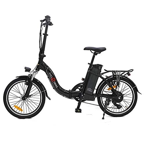 Elektrofahrräder : 20" E-Bike mit, 36V 10Ah Akku 250W Hinterradmotor, 7-Gang-Getriebe Elektrofahrrad Pedelec für Erwachsene, Schwarz