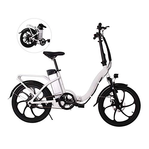 Elektrofahrräder : 20 Zoll E-Bike 36v250w zusammenklappbares Elektrofahrrad Elektrofahrrder E-Bikes mit hoher Motorleistung, Wei