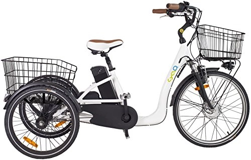 Elektrofahrräder : 24 Zoll Elektro Dreirad Cyclo2 Comfort24 3-Gang , Farbe:weiß, Batteriekapazität:36V Akku mit 14Ah (504 Wh)