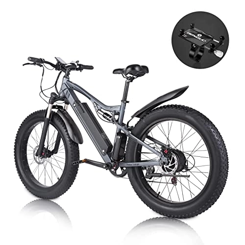 Elektrofahrräder : 26" Elektrofahrrad, MX03 E-Bike Mountainbike für Erwachsene mit herausnehmbarem 48V 17Ah-Akku, Shimano 7-Gang-Schaltung E-MTB (MX03)