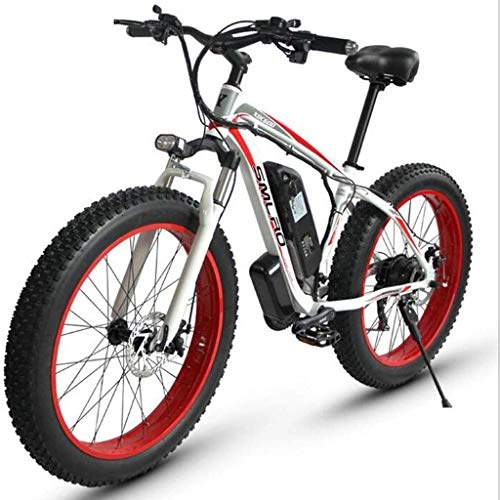 Elektrofahrräder : 26-Zoll-Elektro-Fahrräder for Erwachsene, 500W Aluminiumlegierung All Terrain E-Bike IP54 Wasserdicht Abnehmbare 48V / 15Ah Lithium-Ionen-Akku Mountainbike for Outdoor-Reisen pendeln ( Color : Red )