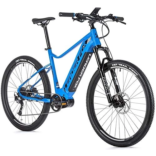 Elektrofahrräder : 27, 5 Zoll Alu Leader Fox Swan Gent E-Bike Elektro Fahrrad MTB Pedelec 630Wh Shimano blau Rh 40cm