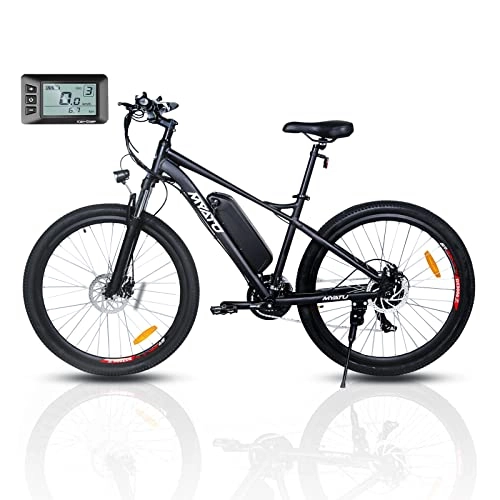 Elektrofahrräder : 27, 5 Zoll E-Bike / Mountainbike Damen & Herren, Elektrofahrrad / Pedelec / E-Citybike mit 36V - 8Ah Akku & LCD Display & 21 Gang Schaltung & 250W Hinterradmotor für 25km / h (Balck)