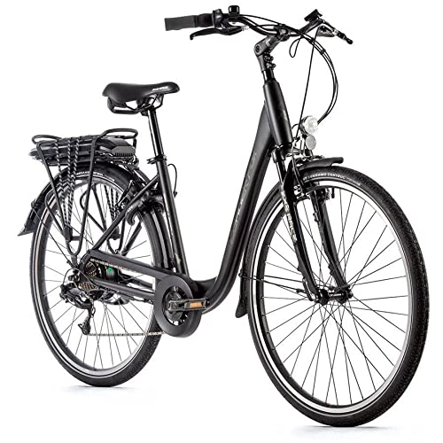Elektrofahrräder : 28 Zoll E-Bike Leader Fox Park City Elektro Fahrrad 7 Gang LG 13 Ah / 468 Wh Anthrazit RH 42cm