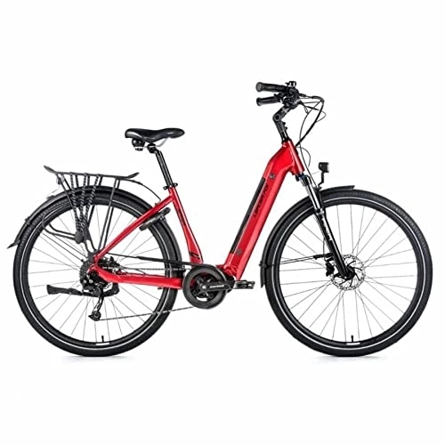Elektrofahrräder : 28 Zoll Elektro Fahrrad Leaderfox E-Bike Saga Pedelec 8 Gang Mittelmotor Samsung Rot