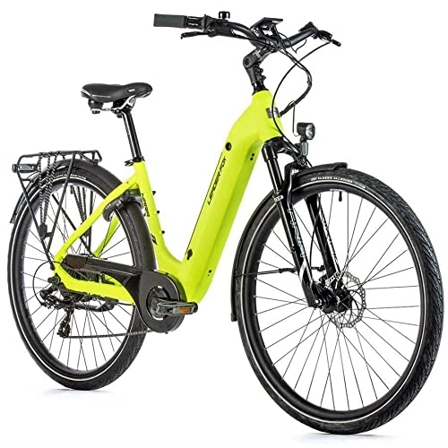 Elektrofahrräder : 28 Zoll Elektro Fahrrad Leaderfox NARA E Bike 7 Gang Pedelec 36V 14Ah Neon Gelb Rh 42cm