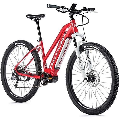 Elektrofahrräder : 29 Zoll Alu E-Bike Leaderfox SWAN Lady Pedelec MTB 2020 M300 80 Nm LG 630 Wh Rot Weiss RH 46cm
