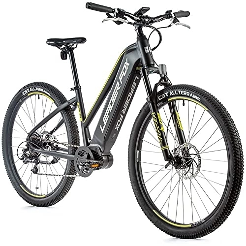 Elektrofahrräder : 29 Zoll Alu E-Bike Leaderfox SWAN Lady Pedelec MTB M300 80 Nm LG 540 Wh Schwarz Gelb RH 42cm