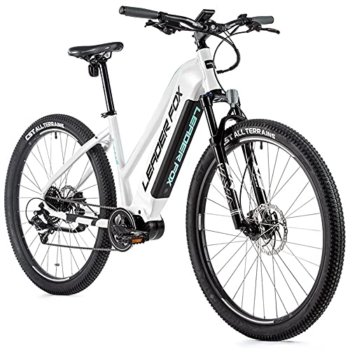Elektrofahrräder : 29 Zoll Alu E-Bike Leaderfox SWAN Lady Pedelec MTB M300 80 Nm LG 540 Wh Weiss Türkis RH 51cm