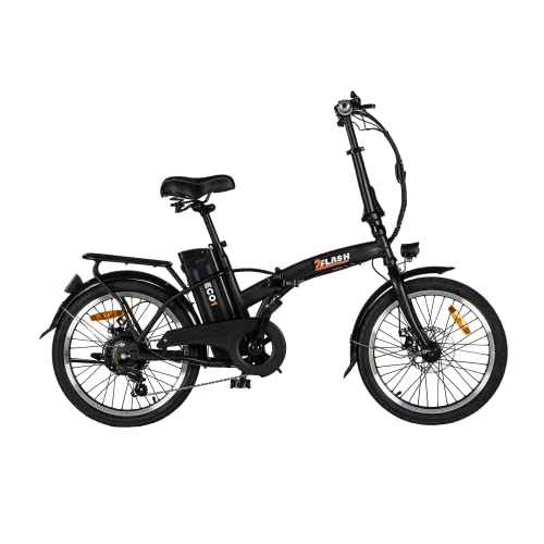 Elektrofahrräder : 2Flash Foldable E-Bike | Model ECO1 (schwarz)