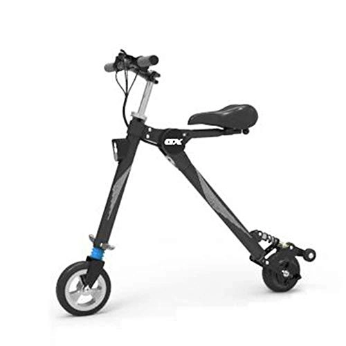 Elektrofahrräder : AA-folding electric bicycle ZDDOZXC Faltendes Mini elektrisches Auto, erwachsenes Lithium-Batterie-Fahrrad, Zweirad tragbare Beleuchtung des Batterie-Auto-LED kann Gewicht 150KG widerstehen