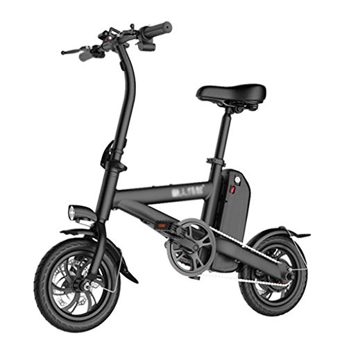 Elektrofahrräder : ABYYLH Elektrofahrrad Herren / Damen Klappbar Faltbares E-Bike Roller 20Km / H Schwarz
