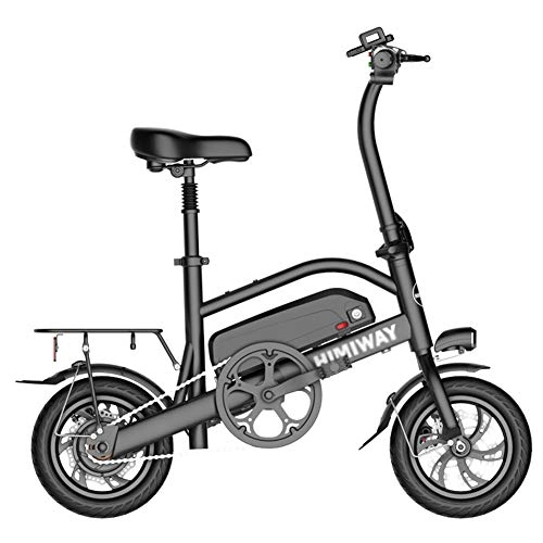 Elektrofahrräder : ABYYLH Elektrofahrrad Herren / Damen Klappbar Faltbares E-Bike Roller Schwarz