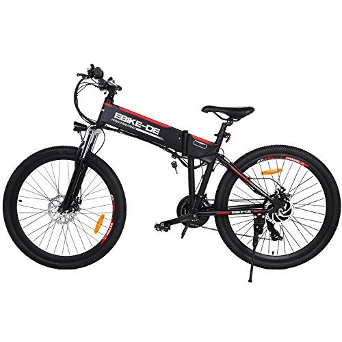 Elektrofahrräder : Acecoree Mountainbike 26 Zoll, pedelec E Bike Dämpfung High Speed Elektro Mountainbike elektrisches Fahrrad bis 25-28 km (Schwarz 22)