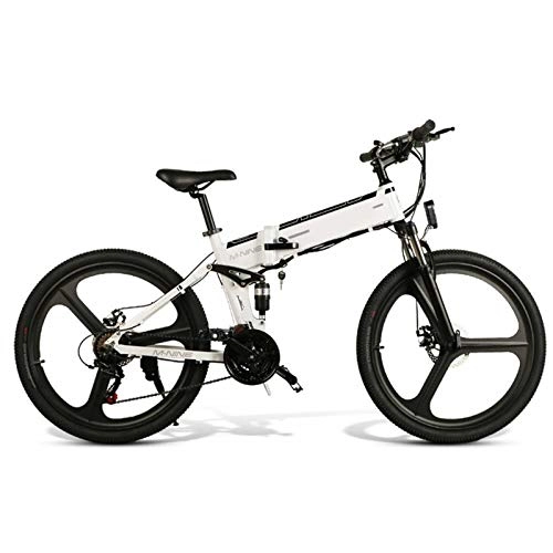 Elektrofahrräder : Acreny 10, 4 Ah 48 V 350 W Elektromop-Fahrrad 26 Zoll Smart Folding Bike E-Bike 35 km / h Höchstgeschwindigkeit 150 kg Höchstlast