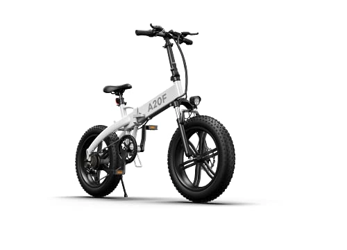 Elektrofahrräder : ADO A20F Elektrofahrrad, IPX5 wasserdichtes Design, 4, 0 Zoll Fat-Tire Mehrschichtiger Dicker Gummireifen (Weiß)