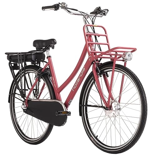 Elektrofahrräder : Adore E-Citybike Damen Hollandia Carry on 28'' E-Bike rot 250 Watt Li-Ion 36V / 13 Ah 3 Gänge