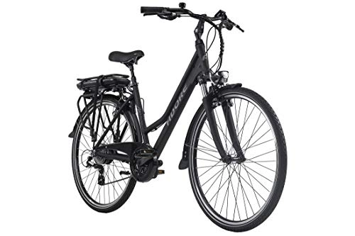 Elektrofahrräder : Adore E-Trekking Bike Damen 28'' Marseille schwarz 250 Watt Li-Ion 37V / 13 Ah 24 Gänge
