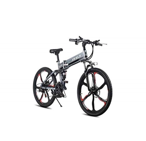 Elektrofahrräder : AISHFP 26 Zoll Adult Electric Mountain Bike, Magnesium-Aluminiumlegierung Faltbarer elektrisches Fahrrad, 48V-Lithium-Batterie / LCD-Display / 21 Geschwindigkeit, A, 60KM