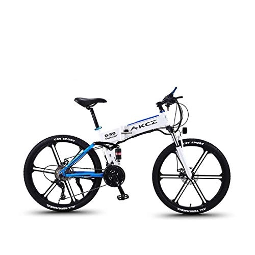 Elektrofahrräder : AISHFP 26 Zoll Adult Faltbarer elektrischer Mountainbike, 36V Lithium-Batterie-elektrisches Fahrrad, hochfesten Aluminium-Legierung Rahmen, 27 Geschwindigkeit, A