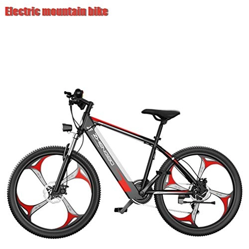 Elektrofahrräder : AISHFP Adult Mens Electric Mountain Bike, 48V 10AH Lithium-Batterie, 400W Student Electric Bikes, 27 Geschwindigkeit Schnee Elektro-Fahrrad, 26 Zoll Magnesium Alufelgen, B