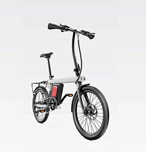 Elektrofahrräder : AISHFP Erwachsene 20 Zoll Intelligent elektrisches Fahrrad, 36V-Lithium-Batterie, 6-Gang-Stadt-elektrisches Fahrrad, mit LCD-Metern / Handy-Lade, Weiß, 7.5AH