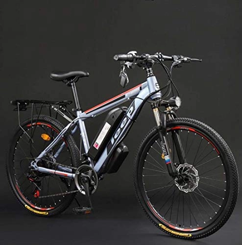 Elektrofahrräder : AISHFP Erwachsene 26 Zoll Electric Mountain Bike, 36V-Lithium-Batterie High-Carbon Stahl 27 Speed-Elektro-Fahrrad, mit LCD-Anzeige, C, 60KM