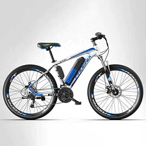 Elektrofahrräder : AISHFP Erwachsene Mountain Electric Bike Herren, 27 Geschwindigkeit Off-Road Elektro-Fahrrad, 250W Elektro-Bikes, 36V-Lithium-Batterie, 27, 5-Zoll-Räder, B, 10AH