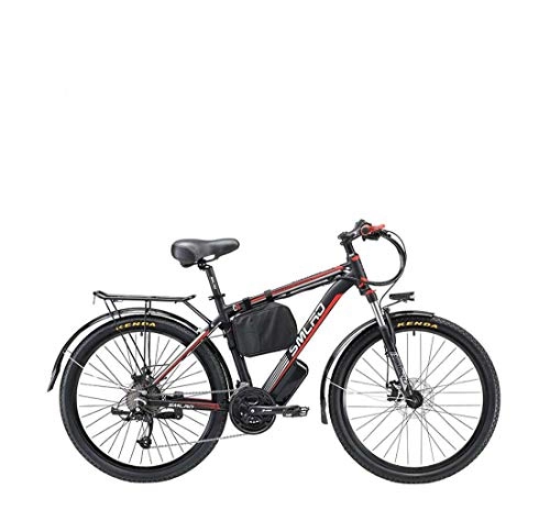 Elektrofahrräder : AISHFP Erwachsene Mountain Electric Bikes, 500W 48V Lithium-Batterie - Aluminiumlegierung Feld elektrisches Fahrrad, 27-Gang, B, 10AH