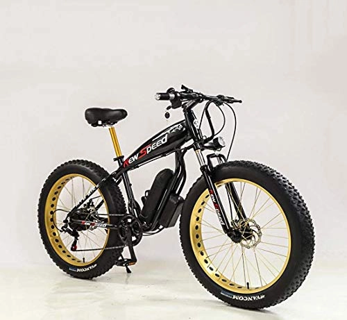Elektrofahrräder : AISHFP Mens Adult Electric Mountain Bike, 48V Lithium-Batterie-elektrisches Schnee Fahrrad, Aluminiumlegierung Offroad E-Bikes, 26 Zoll 4.0 Fat Tire, A, 36V