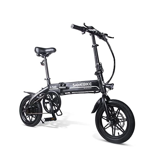 Elektrofahrräder : AJLDN E Bike 14 Zoll, Elektrofahrrad mit 36V Lithium-Batteri Elektrisches Fahrrad Elektro Mountainbike for Pendeln zur Arbeit und Outdoor Reisen (Color : Black)