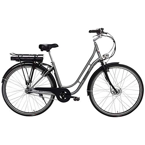 Elektrofahrräder : Allegro Boulevard Plus 03 E-Bike City Damen 45cm 28 Zoll City Elektrofahrrad, Pedelec E-Fahrrad, Silber