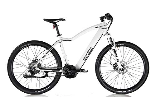 Elektrofahrräder : Allegro Invisible Dialm E-Bike Mountainbike Herren 27, 5 Zoll, E-MTB, Elektro Mountenbike E-Bike, Weiß