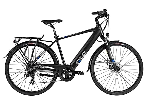 Elektrofahrräder : Allegro Unisex – Erwachsene E-Bike, Schwarz, 56 cm