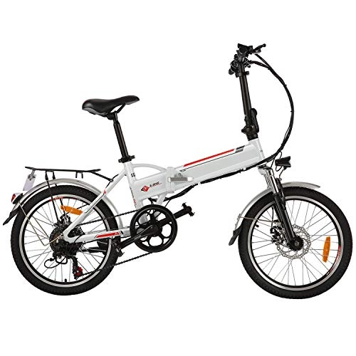 Elektrofahrräder : ANCHEER 20" klappbares E-Bike, Faltbares Pedelec, Elektrofahrrad für Damen und Herren mit 288Wh Lithium Akku, 250W Motor, Shimano 7 Gang-Schaltung