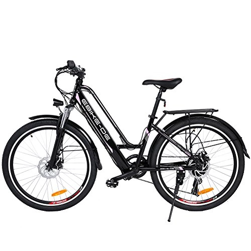 Elektrofahrräder : ANCHEER 26 Zoll City E-Bike mit 250W Motor 7-Gang-Getriebe, Elektrofahrrad Pedelec mit 36V 12.5AH Abnehmbarer Lithium Akku 35 Meilen (City Bike-Black)