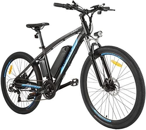 Elektrofahrräder : ANCHEER E-Bike / Elektrofahrrad Herren und Damen, 27.5 Zoll E-Mountainbike & Trekking Rad & Pedelec mit 36V-10Ah Akku und LCD-Display für Reichweite von 40-75KM
