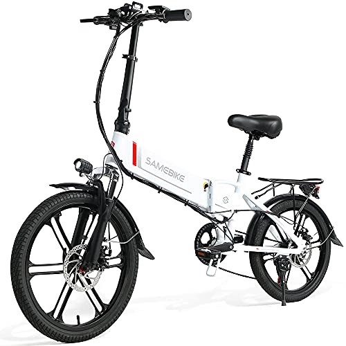 Elektrofahrräder : Antrect E-Bike Upgrade Elektrofahrrad Klappbar 20 Zoll, 48V 10.4AH 350W Lithiumbatterie, Shimano 7 Gang Schalthebel mit Handyhalter, Faltrad Elektrofahrrad für Erwachsene