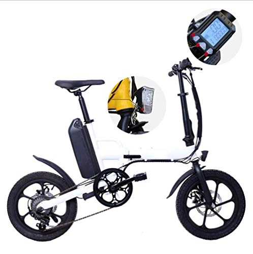 Elektrofahrräder : Archer Elektrisches Fahrrad Einfaches Falten Leicht Elektrofahrrad Mehrere Fahrmodi Scheibenbremse Wechseln, Weiß